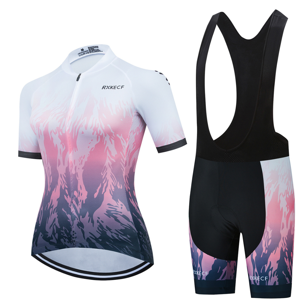 RXKECF PRO Dames Wielerkleding-Set lang