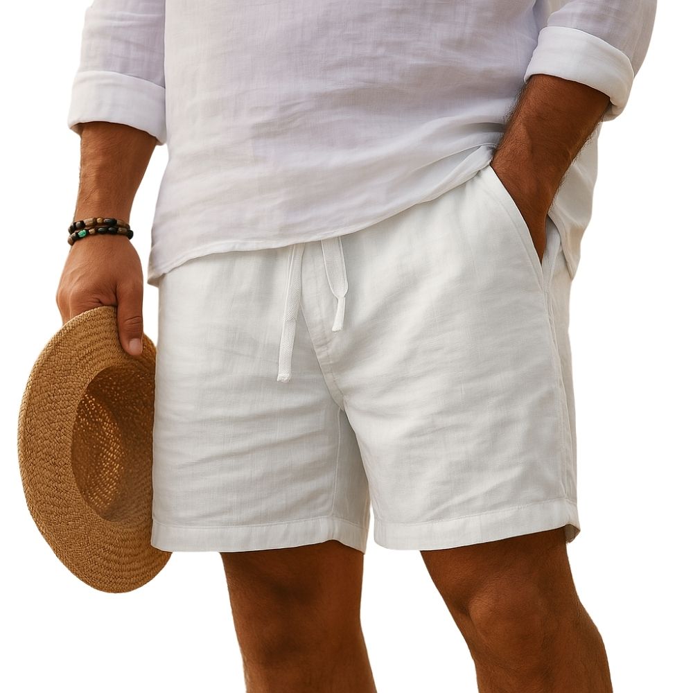 Korte broek van Katoen-Linnen