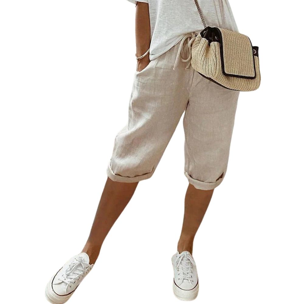 Jillian™ | Comfortabele shorts met omslagzoom