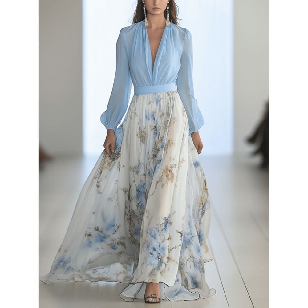 Tess™ | Lange jurk met bloemenprint