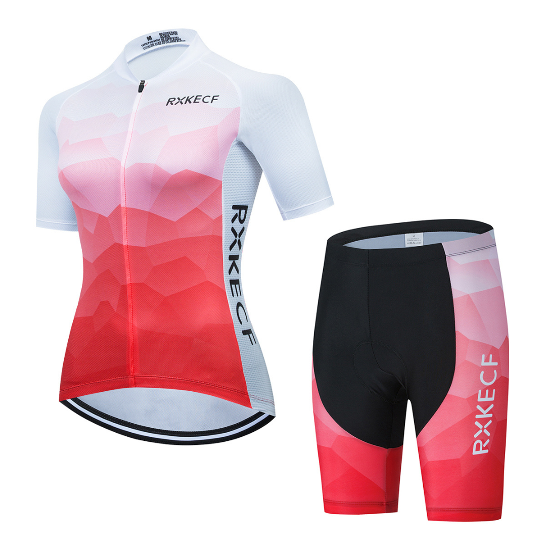 RXKECF PRO Dames Wielerkleding-Set kort
