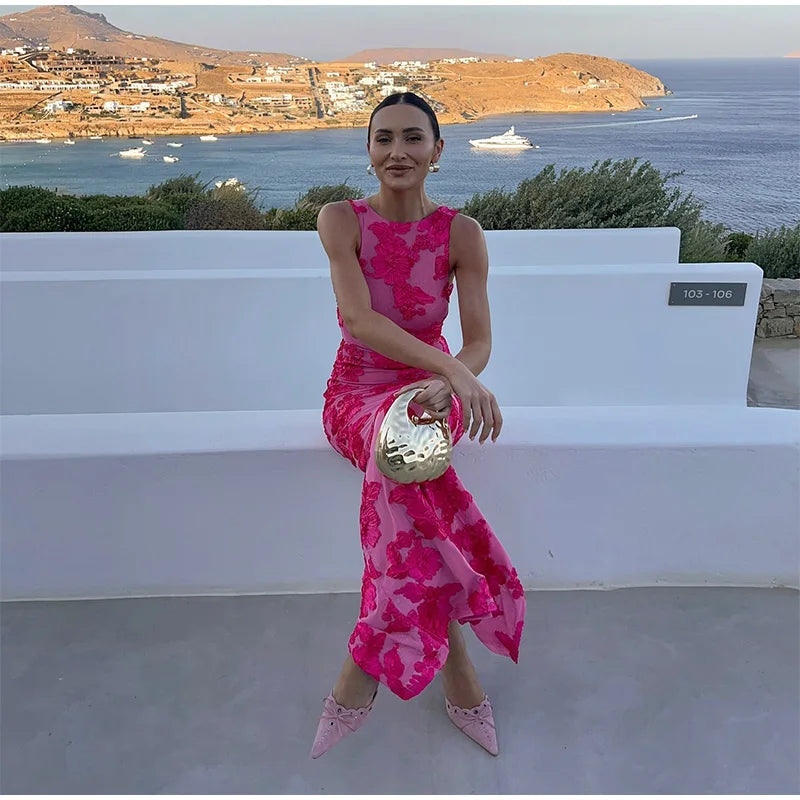 Alora - Elegante maxi-jurk met bloemenprint