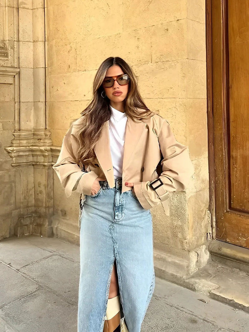 Zara | Cropped Trenchcoat