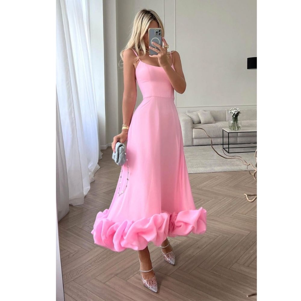 Blair - Sierlijke vloeiende midi-jurk