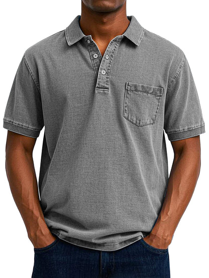 Max™ | Vintage casual poloshirt voor heren