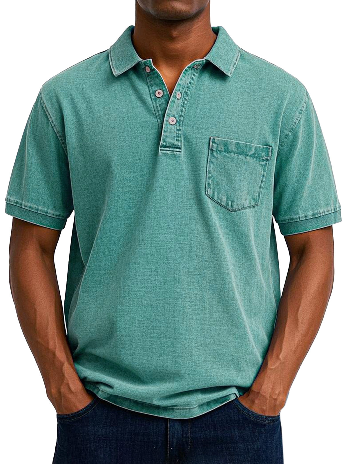 Max™ | Vintage casual poloshirt voor heren