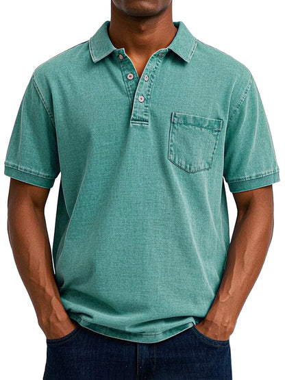 Max™ | Vintage casual poloshirt voor heren