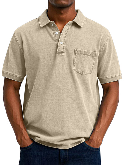 Max™ | Vintage casual poloshirt voor heren