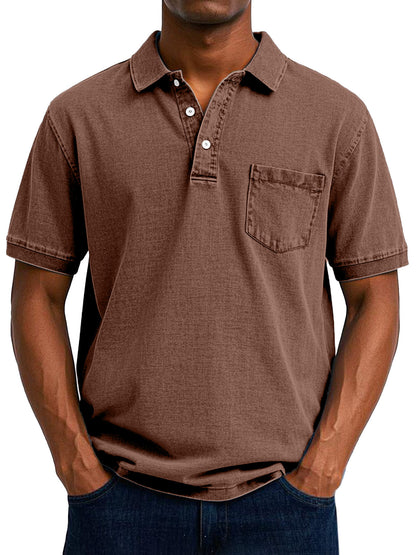 Max™ | Vintage casual poloshirt voor heren