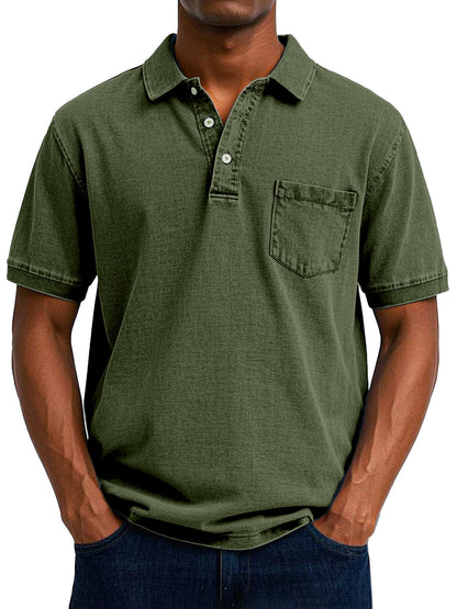 Max™ | Vintage casual poloshirt voor heren