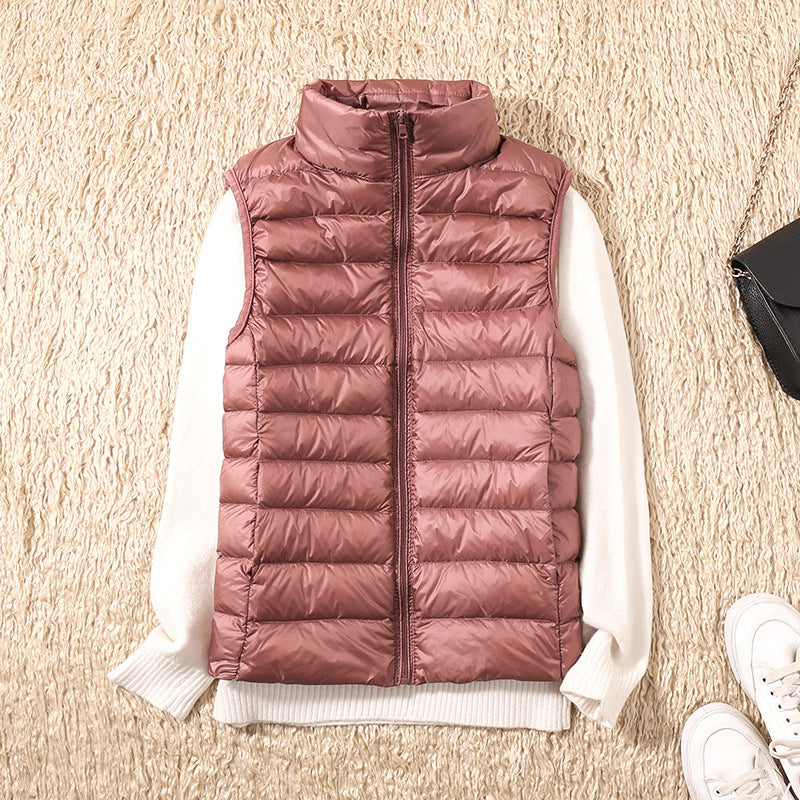 Gonda | Nieuwe Bodywarmer met Witte Donzen Veren