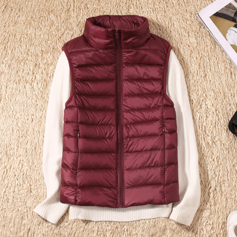 Gonda | Nieuwe Bodywarmer met Witte Donzen Veren