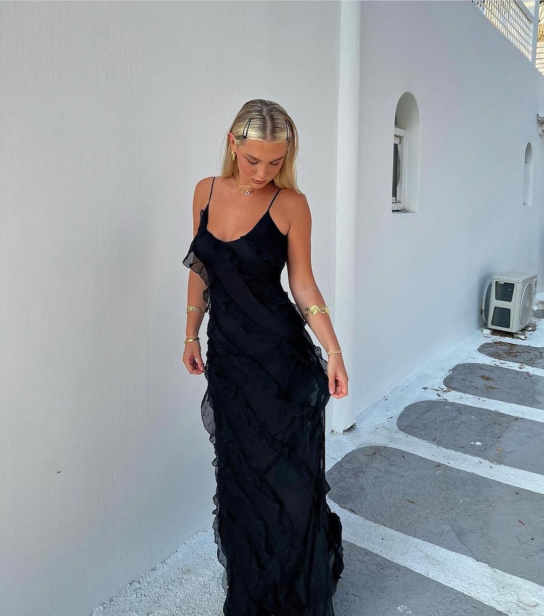 Zara - Maxi-jurk met ruches