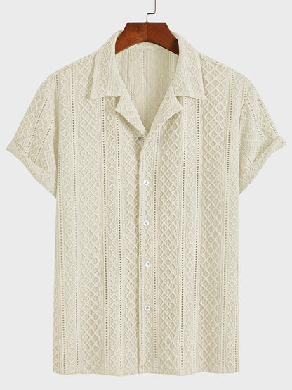 Laurent™ | Camicia Bohemien con Motivo in Rilievo
