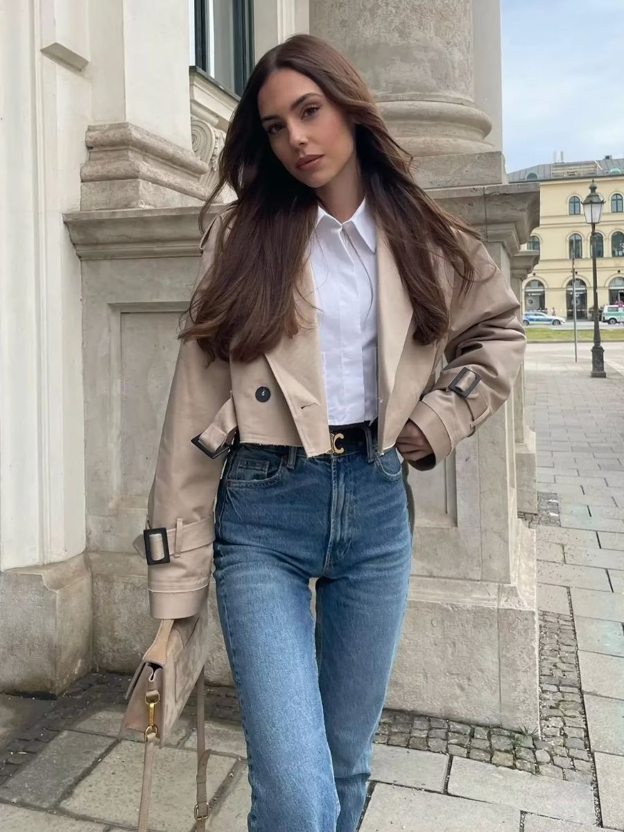 Zara | Cropped Trenchcoat