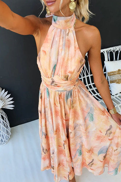 Maxi jurk met open rug