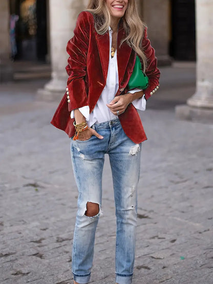Zara | Fluwelen Blazer