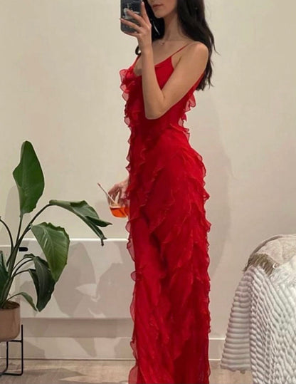 Zara - Maxi-jurk met ruches
