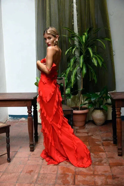 Zara - Maxi-jurk met ruches