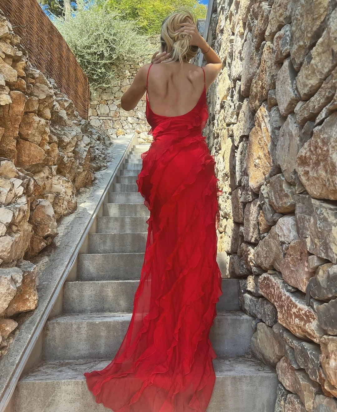 Zara - Maxi-jurk met ruches