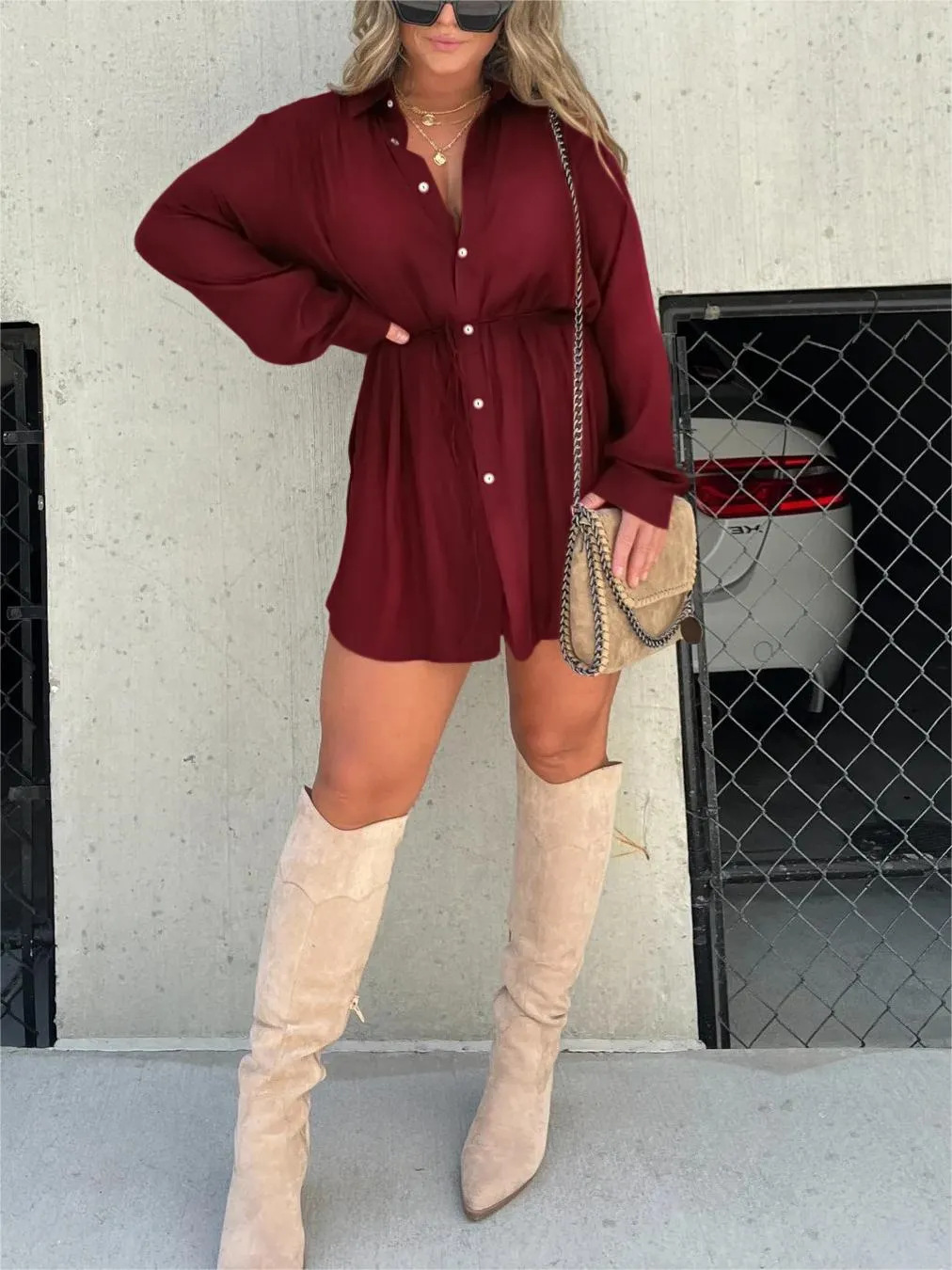 Trendy Satijnen Romper Jurk