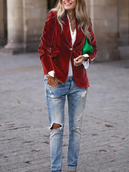 Zara | Fluwelen Blazer