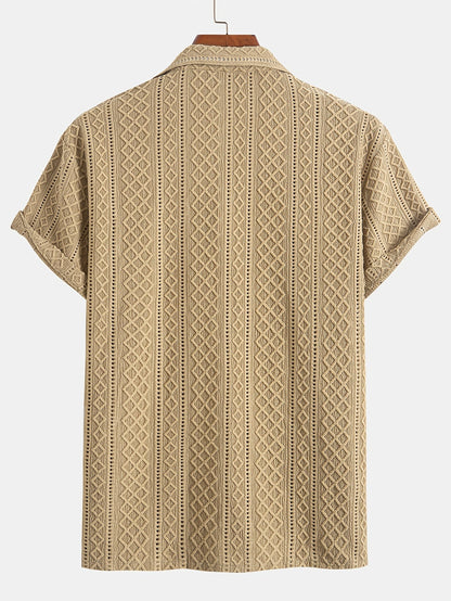 Laurent™ | Camicia Bohemien con Motivo in Rilievo