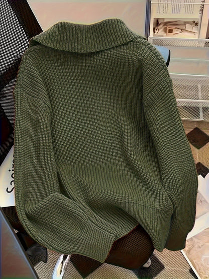 Hilde | Premium Gebreide Cardigan met Grote Knopen