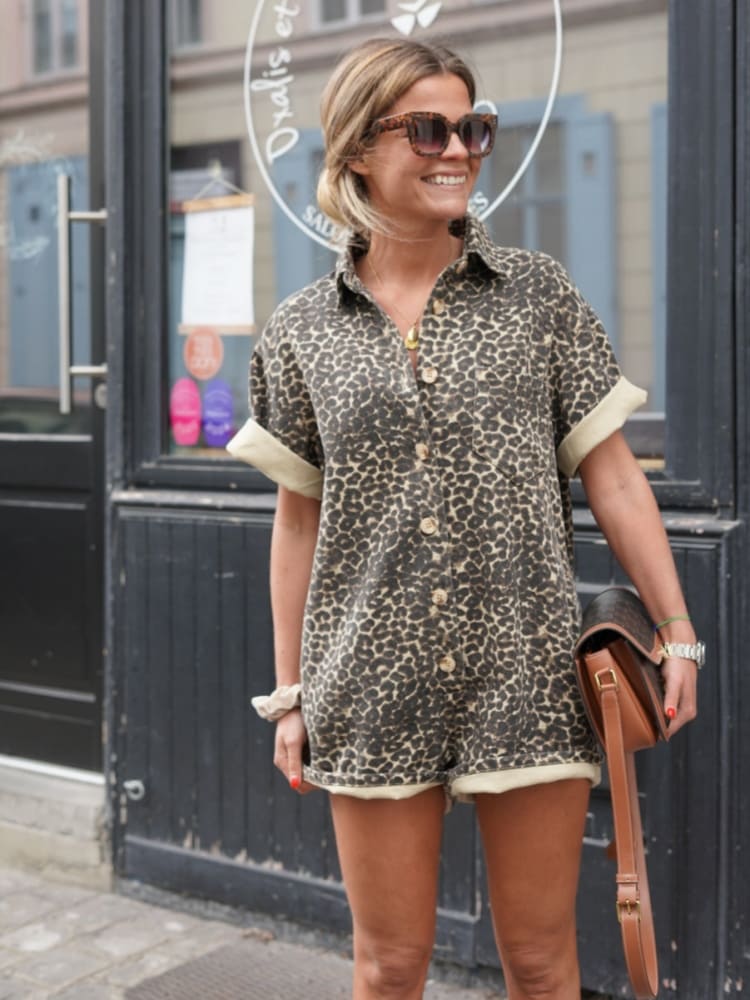Nicolette™ | Overhemdjurk met luipaardprint