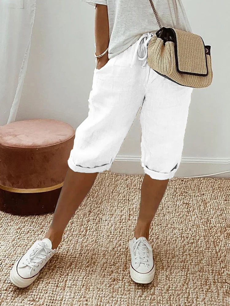 Jillian™ | Comfortabele shorts met omslagzoom