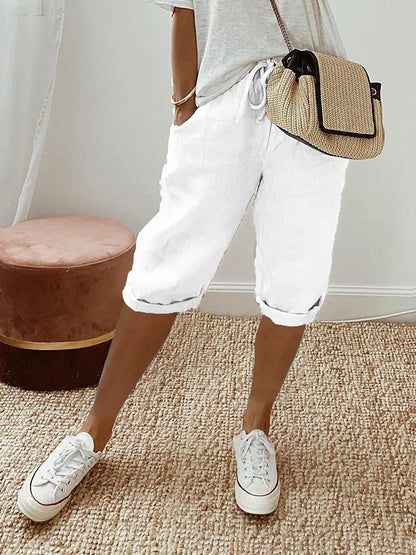 Jillian™ | Comfortabele shorts met omslagzoom