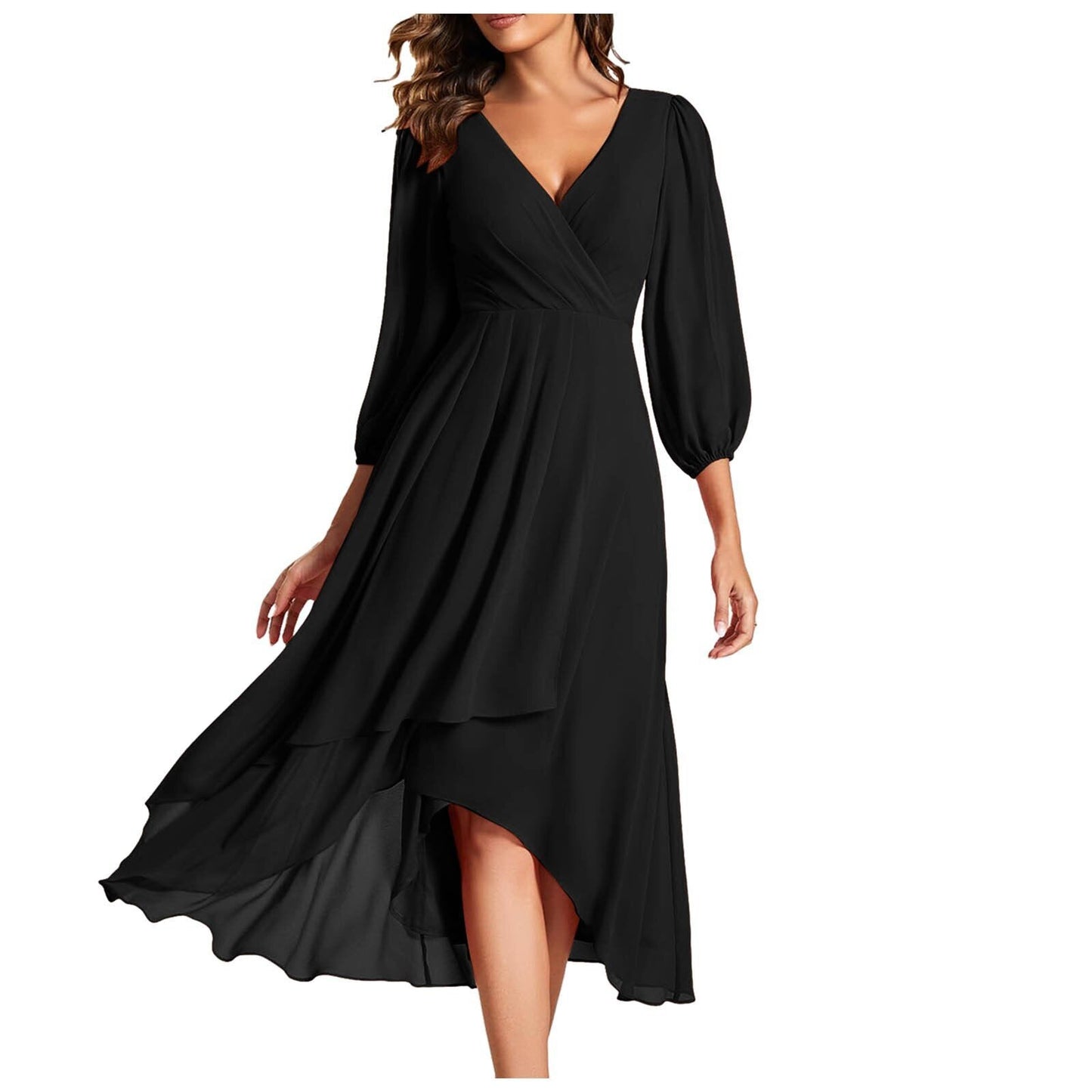 Luna | Elegante V-hals wikkeljurk