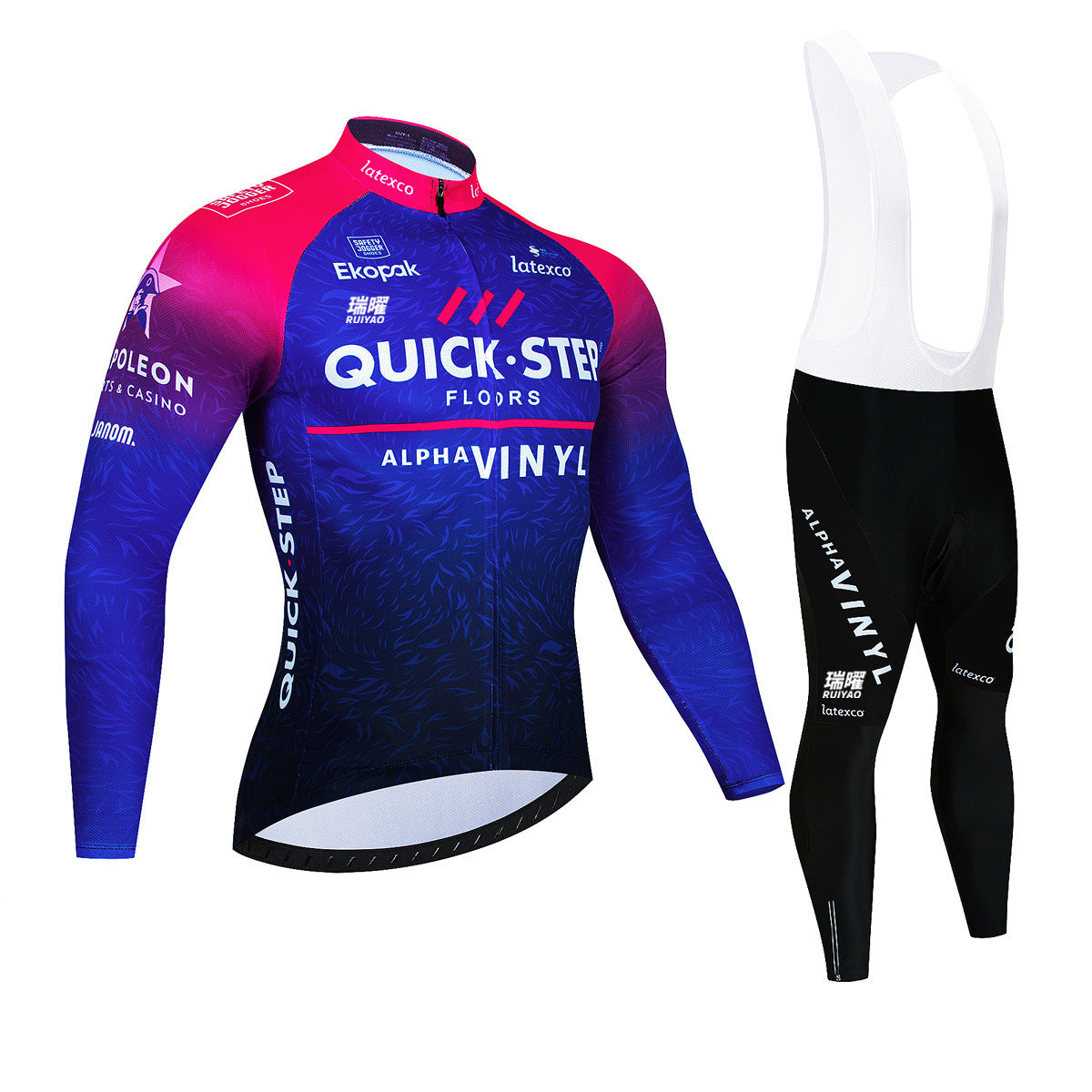 Quick Step - Pro Cycling Kit met lange mouwen