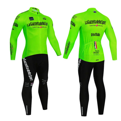 Professionele wieleroutfit met lange mouwen