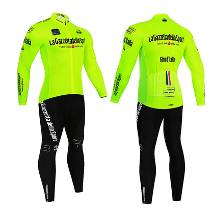 Professionele wieleroutfit met lange mouwen
