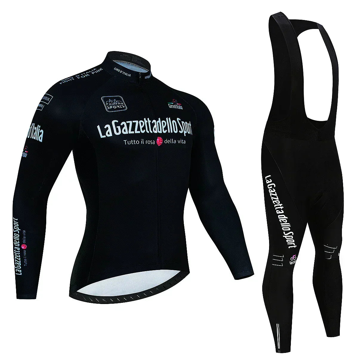Professionele wieleroutfit met lange mouwen