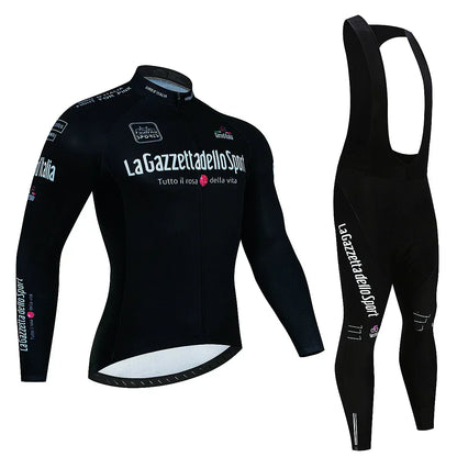 Professionele wieleroutfit met lange mouwen