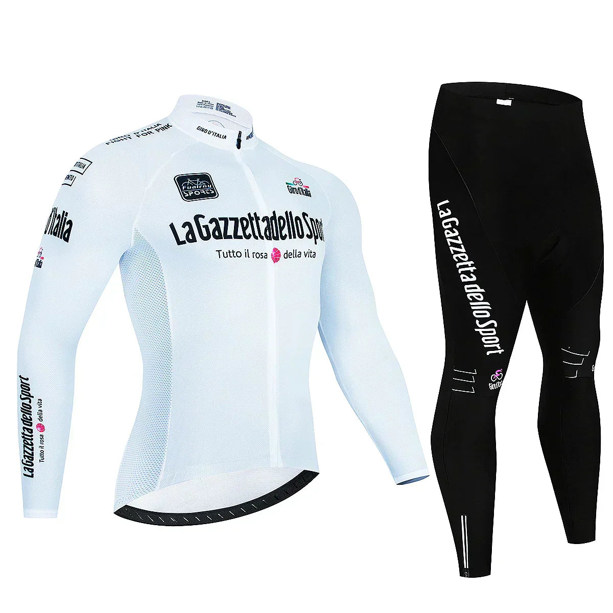 Professionele wieleroutfit met lange mouwen