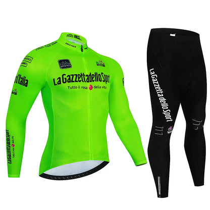 Professionele wieleroutfit met lange mouwen