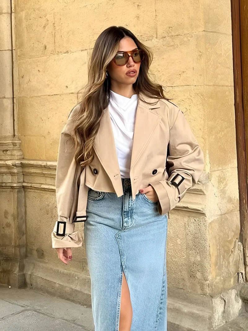 Zara | Cropped Trenchcoat