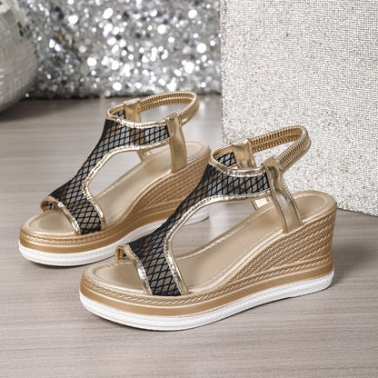 Elegante orthopedische instapsandalen voor dames met sleehak