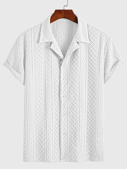 Laurent™ | Camicia Bohemien con Motivo in Rilievo