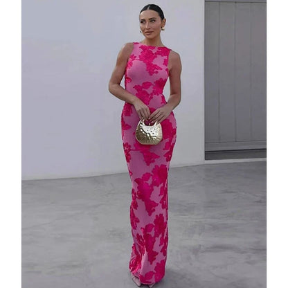 Alora - Elegante maxi-jurk met bloemenprint