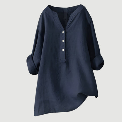 Freja – Luchtig en Comfortabel Overhemd met Knopen