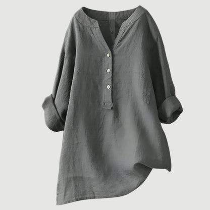 Freja – Luchtig en Comfortabel Overhemd met Knopen