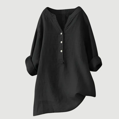 Freja – Luchtig en Comfortabel Overhemd met Knopen