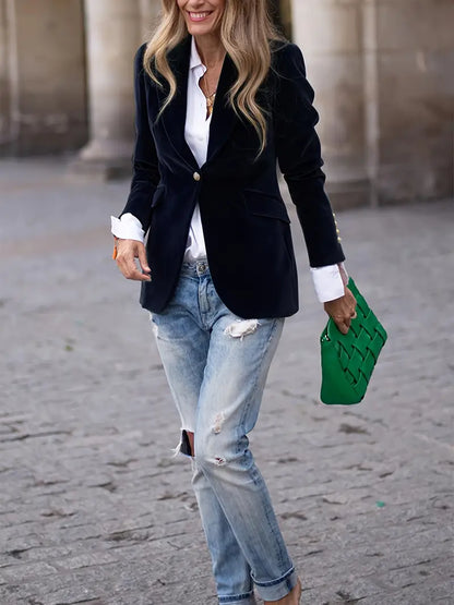 Zara | Fluwelen Blazer