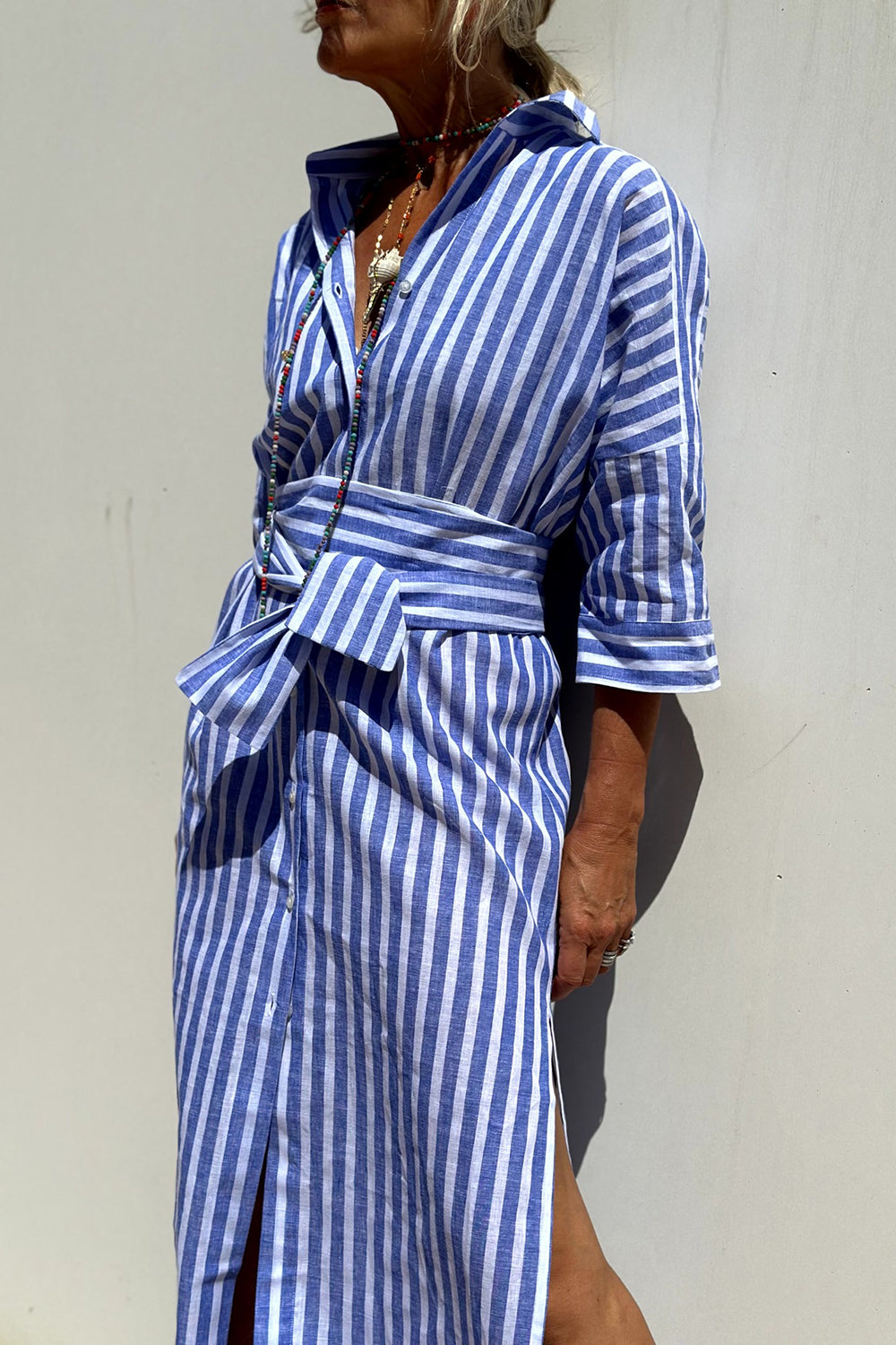 Sterre | Elegante overhemdjurk met riem