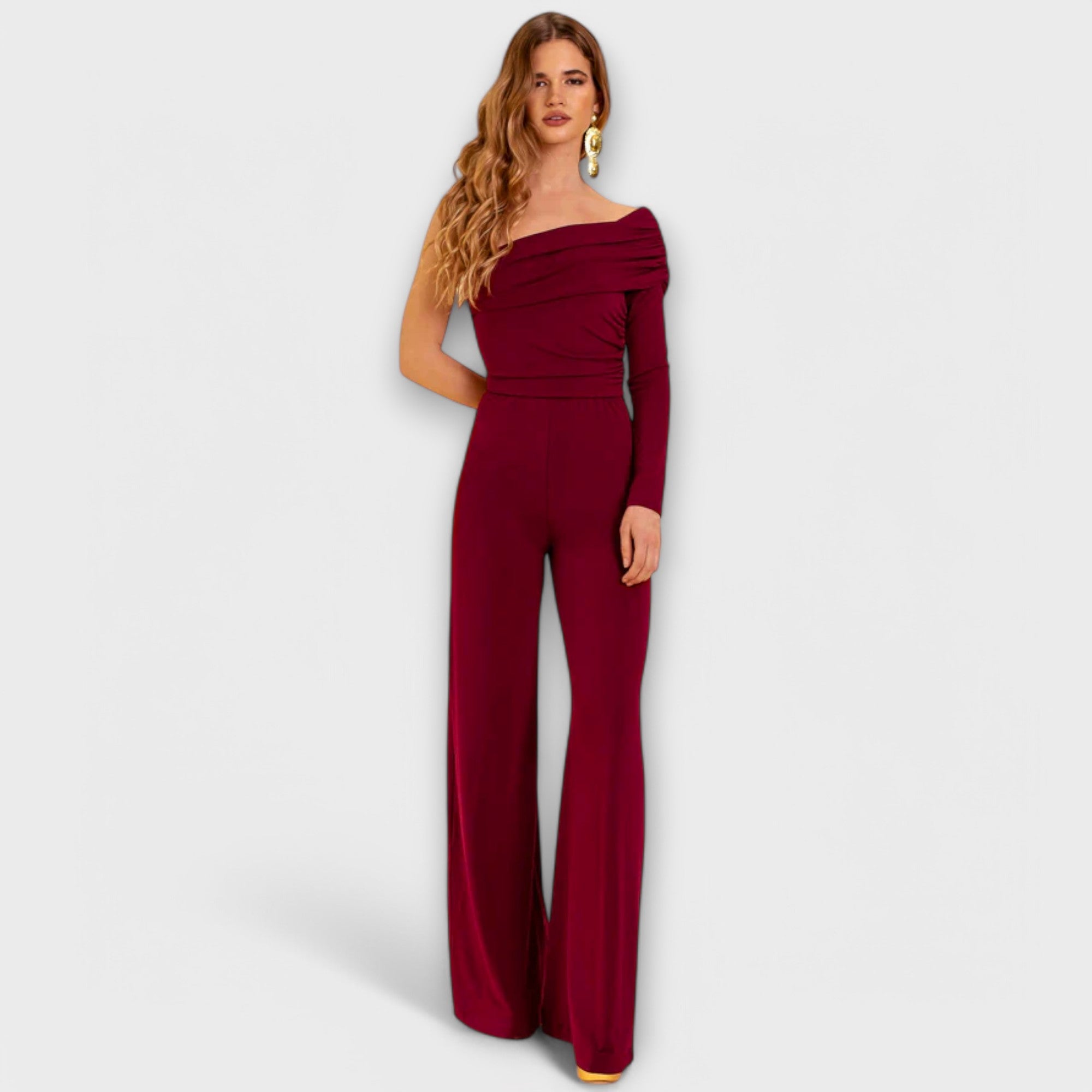 Elegante jumpsuit met één schouder