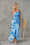 Xanthe - Geplooide zomer maxi-jurk